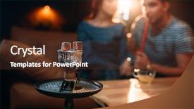  Presentation with night club - Audience pleasing theme consisting of red-hot coal on hookah backdrop and a tawny brown colored foreground