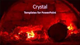  Presentation with hot steam earth - Cool new slides with red hot embers in oven backdrop and a  colored foreground