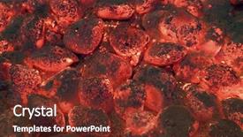  Presentation with taste - Amazing presentation design having red hot glowing barbecue coals backdrop and a  colored foreground