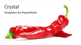  Presentation with hot sauce - Audience pleasing presentation theme consisting of red hot pepper backdrop and a white colored foreground