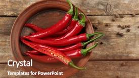 Presentation with spices export - Cool new slide set with red hot peppers with spices backdrop and a  colored foreground