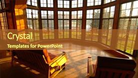  Presentation with house window - Amazing slides having red house lodge visitor center backdrop and a  colored foreground