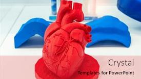  Presentation with human heart - Slide deck enhanced with red-human-heart-printed background and a red colored foreground