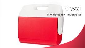  Presentation with chest - Amazing slide deck having red-ice-chest-cooler-isolated backdrop and a white colored foreground