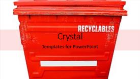  Presentation with recycling - PPT layouts enhanced with red industrial recycling bin background and a  colored foreground
