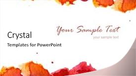  Presentation with abstract watercolor - Slides with red ink - abstract watercolor hand painted background background and a white colored foreground