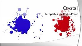  Presentation with ink - Cool new presentation theme with red ink - splats splashes and blobs backdrop and a white colored foreground