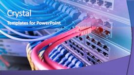  Presentation with race car a red racing - Slide set consisting of red internet patch cord cable background and a teal colored foreground