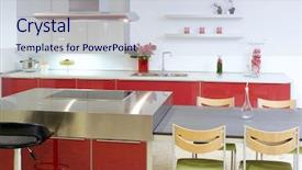 Presentation with silver metal red - Cool new theme with red island kitchen silver modern backdrop and a sky blue colored foreground