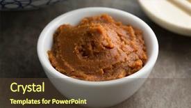  Presentation with japanese - Slide deck consisting of red japanese miso past background and a tawny brown colored foreground