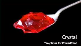  Presentation with red and black - Presentation theme featuring red jello on a spoon background and a black colored foreground
