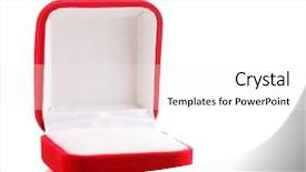  Presentation with jewelry - Presentation design enhanced with red jewelry box isolated on white background and a white colored foreground