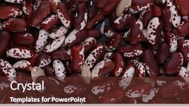  Presentation with protein food - PPT theme consisting of red kidney beans healthy protein background and a tawny brown colored foreground