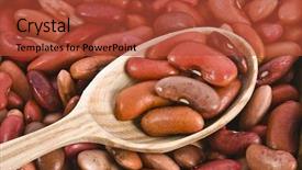  Presentation with beans legumes - Colorful slides enhanced with red kidney haricot beans backdrop and a red colored foreground
