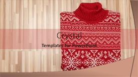  Presentation with ugly christmas sweater - Slides consisting of red-knitted-christmas-turtleneck-pullover background and a red colored foreground