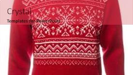  Presentation with ugly christmas sweater - PPT layouts featuring red-knitted-christmas-turtleneck-sweater background and a red colored foreground