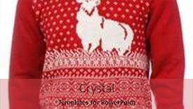  Presentation with ugly christmas sweater - PPT theme having red-knitted-christmas-turtleneck-sweater background and a red colored foreground