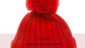  Presentation with top hat - Cool new theme with red-knitted-winter-bobble-hat backdrop and a crimson colored foreground
