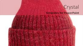  Presentation with traditional - Slide set featuring red-knitted-winter-hat and a red colored foreground