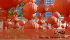  Presentation with chinese new year lunar - Amazing presentation having red lantern decoration for lunar backdrop and a red colored foreground