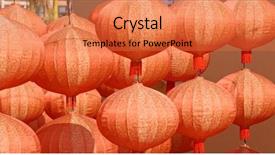  Presentation with lunar new year - PPT theme featuring red lantern for lunar new background and a  colored foreground