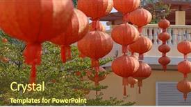  Presentation with lunar new year - Beautiful slide deck featuring red lantern for lunar new backdrop and a  colored foreground