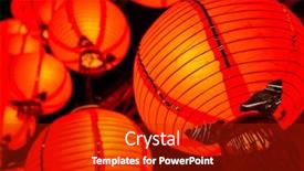  Presentation with lantern chinese - Amazing presentation theme having red-lantern-hanging-up backdrop and a crimson colored foreground