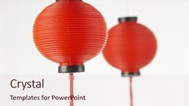  Presentation with chinese lantern - PPT layouts having red lantern background and a lemonade colored foreground