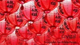  Presentation with lantern chinese - Audience pleasing slide deck consisting of red lanterns backdrop and a red colored foreground