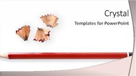  Presentation with lead - Audience pleasing presentation design consisting of red lead pencil with pencil backdrop and a white colored foreground