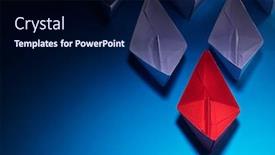  Presentation with boat - PPT layouts consisting of red-leader-paper-boat-leading background and a navy blue colored foreground