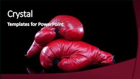  Presentation with boxing - Beautiful slides featuring red leather boxing glove backdrop and a black colored foreground