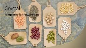  Presentation with soy bean - Slide deck enhanced with red lentils adzuki bean soy background and a coral colored foreground