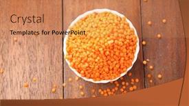  Presentation with lentils - Beautiful theme featuring red-lentils-in-a-white backdrop and a coral colored foreground