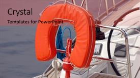  Presentation with orange life buoy splash water - Audience pleasing presentation consisting of red life buoy backdrop and a red colored foreground