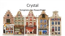  Presentation with distribution light - Presentation design featuring red light district in amsterdam background and a white colored foreground