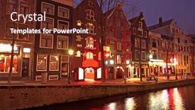  Presentation with amsterdam - Cool new presentation with red-light-district-in-amsterdam backdrop and a tawny brown colored foreground