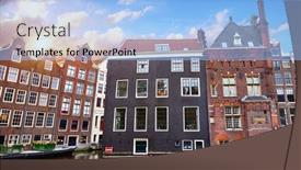  Presentation with pink river - Colorful PPT layouts enhanced with red-light-district-in-amsterdam backdrop and a light blue colored foreground