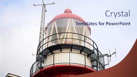  Presentation with dutch - Slide set consisting of red-lighthouse-on-dutch-wadden background and a sky blue colored foreground