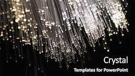  Presentation with optical - Slide deck having red line - fiber optical network cable background and a  colored foreground