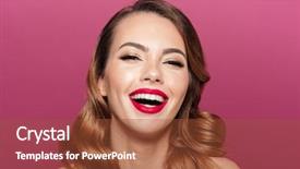  Presentation with amazing - Cool new PPT layouts with red lips - portrait of young amazing lady backdrop and a red colored foreground