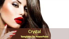  Presentation with sexy-girl - Presentation theme enhanced with red lips and nail background and a tawny brown colored foreground