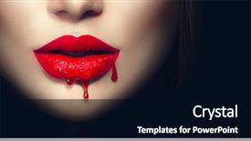  Presentation with vampire - Slide deck consisting of red lips with dripping blood background and a black colored foreground