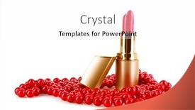  Presentation with lipstick - Colorful slide deck enhanced with red-lipstick-and-beads backdrop and a white colored foreground