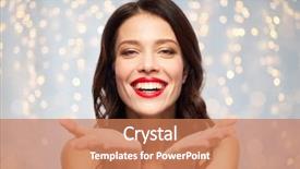  Presentation with young happy people smiling - PPT layouts with red lipstick holding something imaginary background and a coral colored foreground