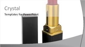  Presentation with lipstick - Slide set having red-lipstick-isolated-on-white background and a white colored foreground