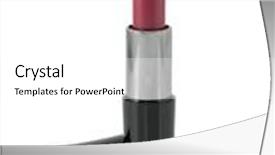  Presentation with lipstick - Colorful presentation enhanced with red lipstick isolated on white backdrop and a white colored foreground