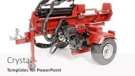  Presentation with machine - PPT theme featuring red-log-cutting-machine-shot background and a white colored foreground