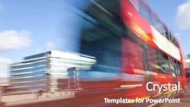  Presentation with photograph - Cool new presentation theme with red london double decker bus backdrop and a red colored foreground