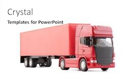  Presentation with truck - Slide set having red-long-truck background and a white colored foreground